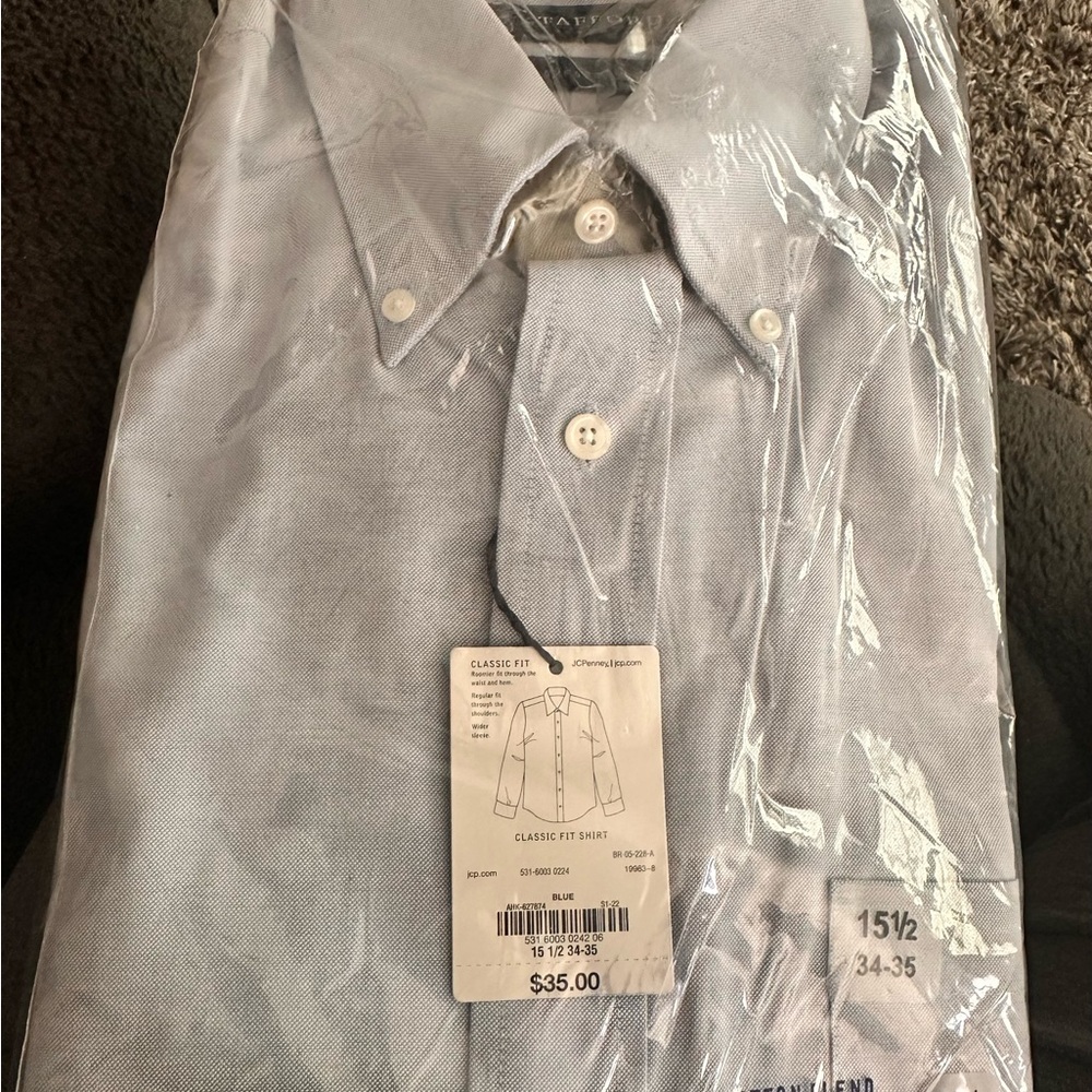 Classic Fit Men's Blue Shirt